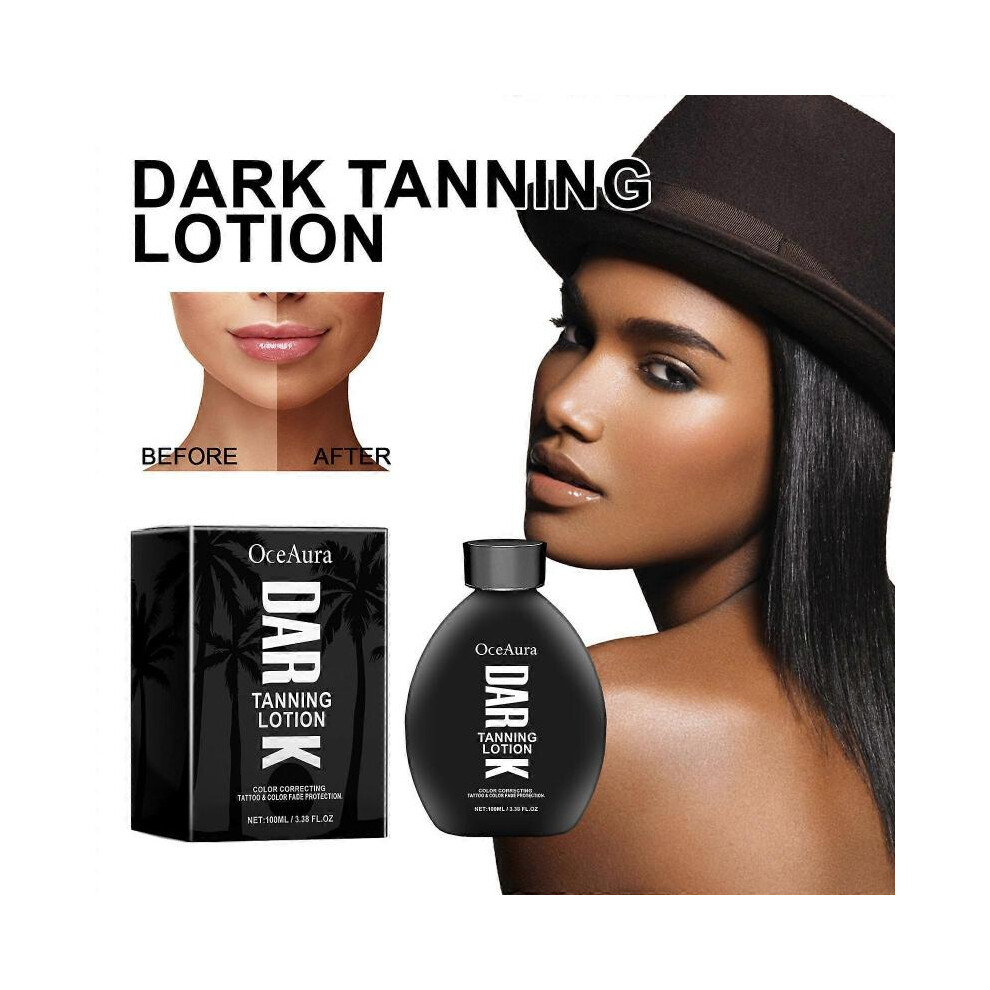 Tanning Lotion, Dark Instant Dark Color Tanning Lotion, Black Tanning Bed Lotion, Transfer Resistant Tanning Lotion for Tanning Beds