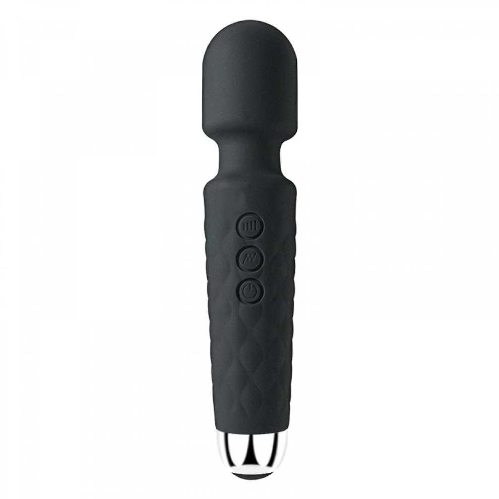 Black Rechargeable Personal Massager - Quiet Water Resistant - 20 Modes 8 Speeds,