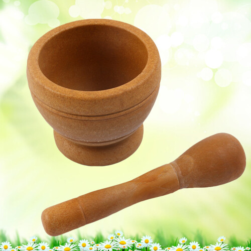 Grinding Bowl Tool Set Brown 1pack 6.7x4.3x4.3in 2