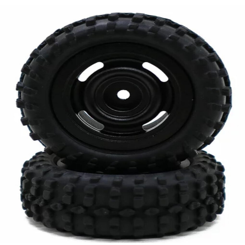 (Black) 2pcs Plastic Wheel Rims Tyre For SCX24 1/24 Crawler Durable RC Car-image-OPC-PKRMBKQ-NEW