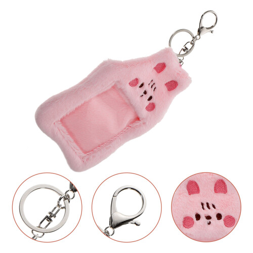 Roze Kaarthouder Met Sleutelhanger Clip 1