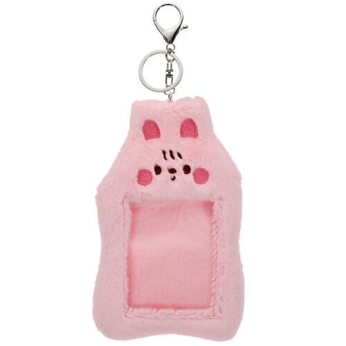 Roze Kaarthouder Met Sleutelhanger Clip