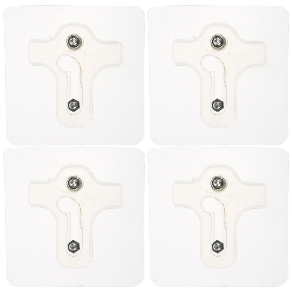 4Pcs Adjustable Adhesive Nut Hooks, Punch-Free Seamless Sticky Hooks 3301380256498