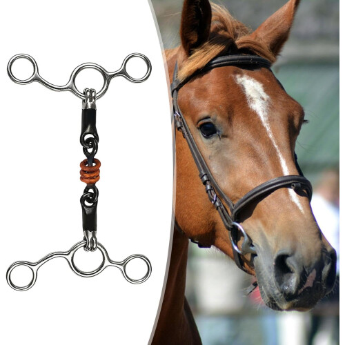Horse Bit Snaffle Bit H Shape Ring 135mm Size For Riding Horses 2