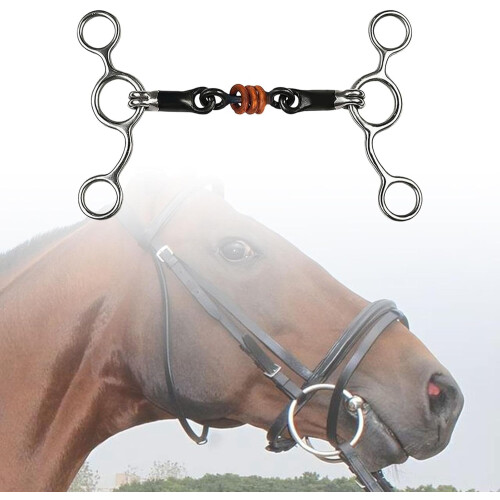 Horse Bit Snaffle Bit H Shape Ring 135mm Size For Riding Horses 1