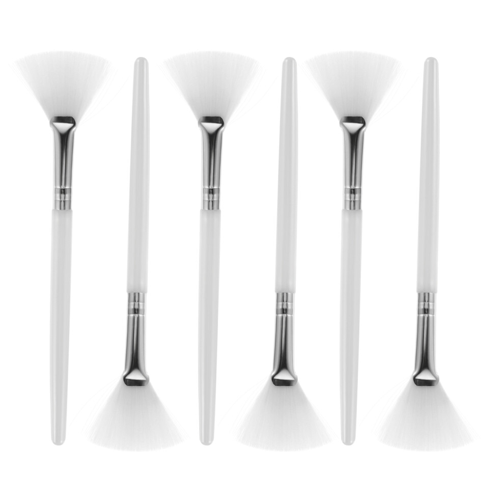 Iplusmile White 6 Pcs Mask Brush Facial Fan Brushes For Facials Applicator