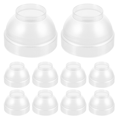 10Pièces Couvercles Shaker Pièce Clair Réutilisable Pour Jus Et Boissons 2