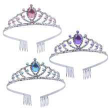 3Pcs Rhinestone Hair Hoops Kids Crystal Crown Elegant Hair Comb