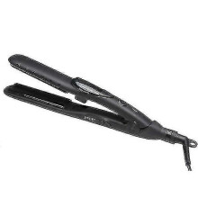 Ferro in ceramica con temperatura e vapore regolabili (nero) - Strumento per lo styling dei capelli