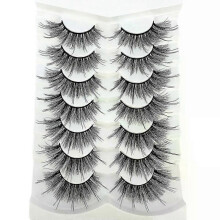 (7pairsXZ05) 2025 Wispy Mink Lashes Natural Eyelashes Spikes Lash Extensions 3D Fluffy False Eyelashes Long Strip Lashes Cat Eye Eyelashes Fairy