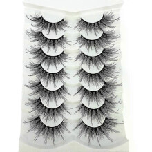 (7pairsXZ07) 2025 Wispy Mink Lashes Natural Eyelashes Spikes Lash Extensions 3D Fluffy False Eyelashes Long Strip Lashes Cat Eye Eyelashes Fairy
