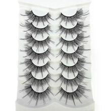 (7pairsXZ09) 2025 Wispy Mink Lashes Natural Eyelashes Spikes Lash Extensions 3D Fluffy False Eyelashes Long Strip Lashes Cat Eye Eyelashes Fairy