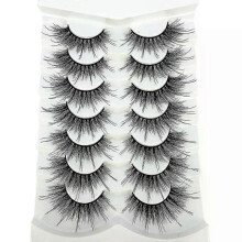 (7pairsXZ02) 2025 Wispy Mink Lashes Natural Eyelashes Spikes Lash Extensions 3D Fluffy False Eyelashes Long Strip Lashes Cat Eye Eyelashes Fairy
