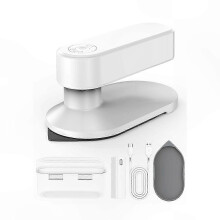 Mini ferro da stiro portatile per vestiti, design leggero senza fili, senza funzione vapore, ideale