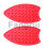 Per mini cuscinetto riscaldante in silicone per ferro da stiro portatile rosso 2