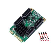 PCIe To SATA3.0 2/4 Port Adapter Card For Desktop PC, SATA 6Gbps Expansion, Easy Installation