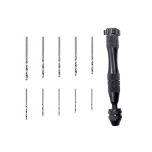 11 pcs manual single ended mouth pin vise hand drill with bit holder