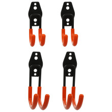 4Pcs Orange Garage Hooks Heavy Duty Wall Mount Hooks for Tools