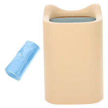 Modern Plastic Small Trash Can With Lid For Bathroom Desk