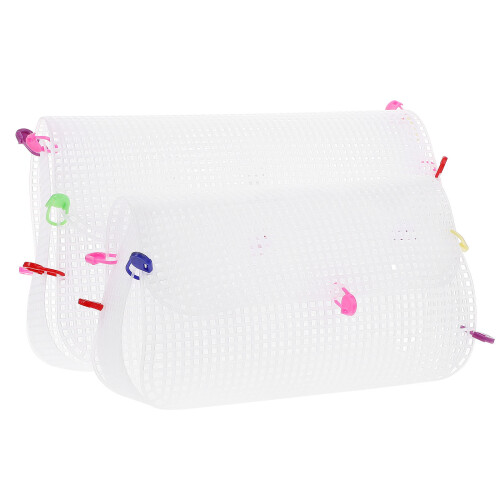 knitting bag diy kit with plastic mesh sheets for handbag crafting