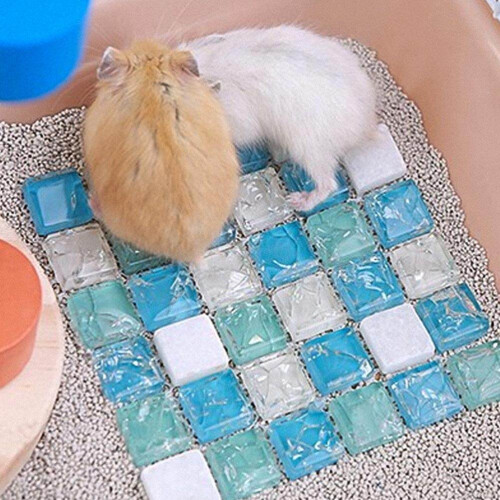 2pcs pet cooling pad for hamster rabbit summer sleeping bed 1