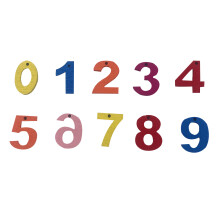 100pcs wooden numbers craft chips for scrapbooking patchwork