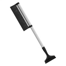 Snow Brush and Ice Scraper Extendable Detachable Window Snow Broom with Squeegee Adjustable Settings for SUV Black