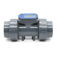 Digital Flowmeter Dn32 For Swimming Pool Water Treatment, Large Flow Capacity, Clear Display, Digital Turbine Flowmeter