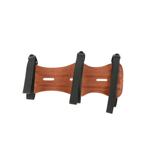 pu leer verstelbare boogschietarmband met drievoudige - bruin