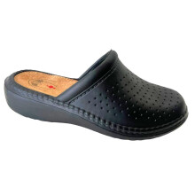 (BLACK , EU 43 - UK 9 MENS ) Comfortable Nurse Hospital Garden Mules Heel Clogs Sandals for Women and Men