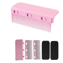 Pettine per piastra per capelli con clip, pettine con impugnatura per piastra per capelli, pettine per