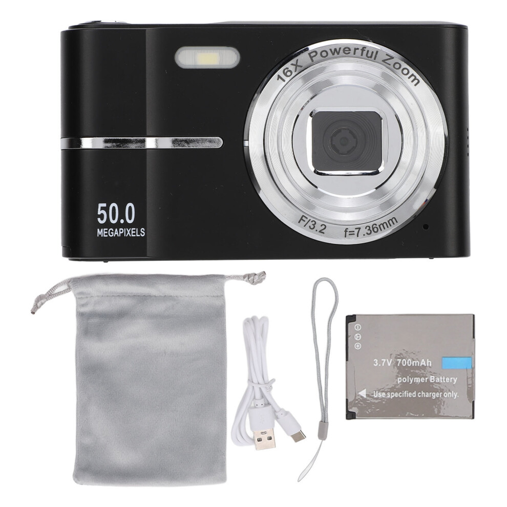 Taschen-Digitalkamera FHD 1080P 50MP, unterstützt