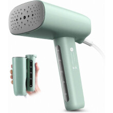 Ferro da stiro a vapore portatile con potenza di 800 W, serbatoio da 110 ml, verde menta, riscaldamento