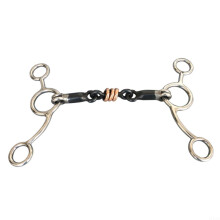Horse Bit 13.5cm Stainless Steel Full Cheek Snaffle Copper Mouth Tack