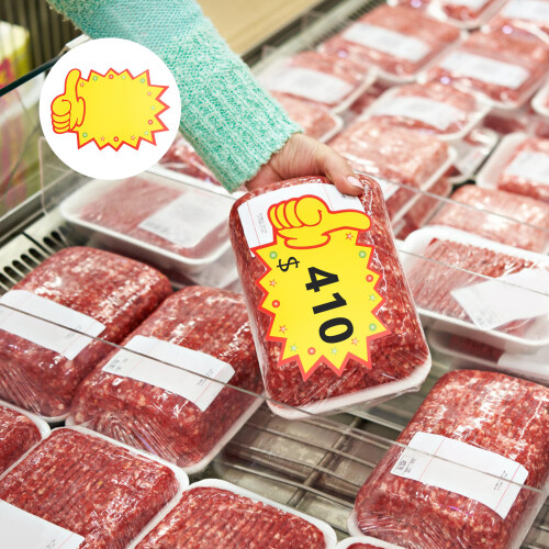 100 werbeaufkleber preisschilder für 2