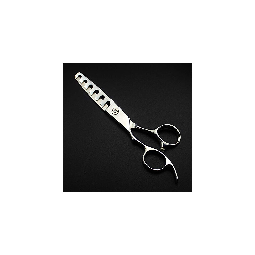 6'' Professional 440C 6 Teeth Left-Handed Hair Thinning Shears For Barber Haircutting Hairdressing Scissors