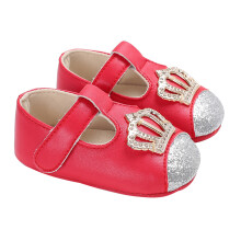 1 paar Baby Schuhe Stern Anti Sohle Indoor rot 12 cm