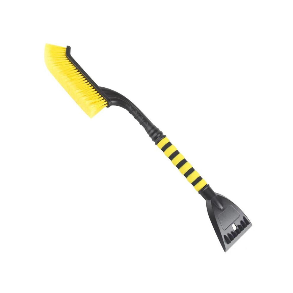 Car Ice Scraper Extendable Snow Brush Shovel Auto Glass Cleaning Tool Windshield Deicer Remover Defroster Yellow 9354506951160