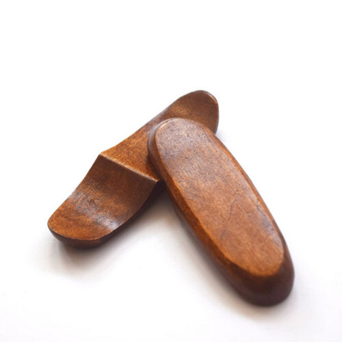 2Pcs Wooden Chopstick Holder Brown Kitchen Tableware Chopsticks Rest 2