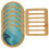 round cup pads table coasters drink wooden reusable cup mats set 9