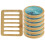 round cup pads table coasters drink wooden reusable cup mats set 10