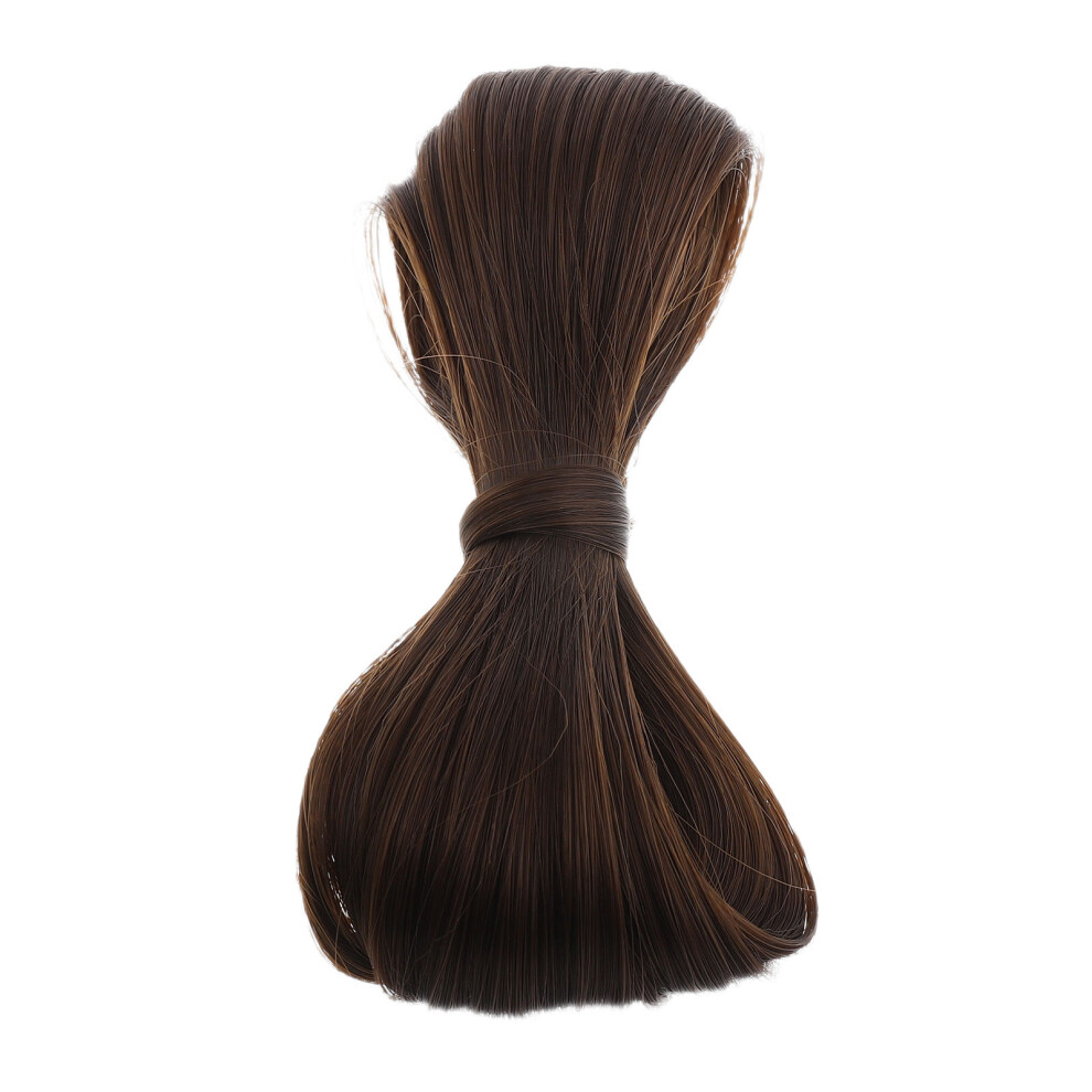 Villcase Hanfu Hair Bun Wig With Butterfly Bow For Women Soft Durable Parties