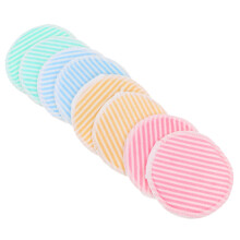 8pcs bamboo fiber powder removal pads for makeup cleanup