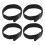 4St Eenvoudige Elastische Lunchbox Straps Van Zwart Nylon 6