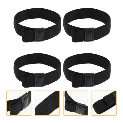 4St Eenvoudige Elastische Lunchbox Straps Van Zwart Nylon 2