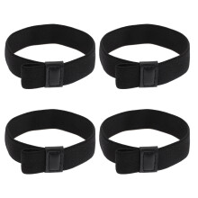 4St Eenvoudige Elastische Lunchbox Straps Van Zwart Nylon