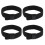 4St Eenvoudige Elastische Lunchbox Straps Van Zwart Nylon 1