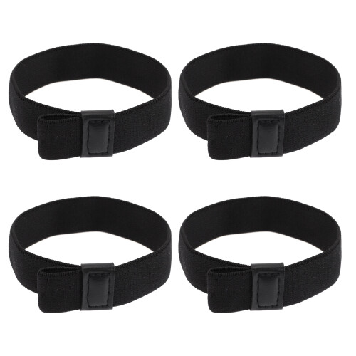 4St Eenvoudige Elastische Lunchbox Straps Van Zwart Nylon