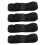 4St Eenvoudige Elastische Lunchbox Straps Van Zwart Nylon 7