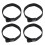 4St Eenvoudige Elastische Lunchbox Straps Van Zwart Nylon 4